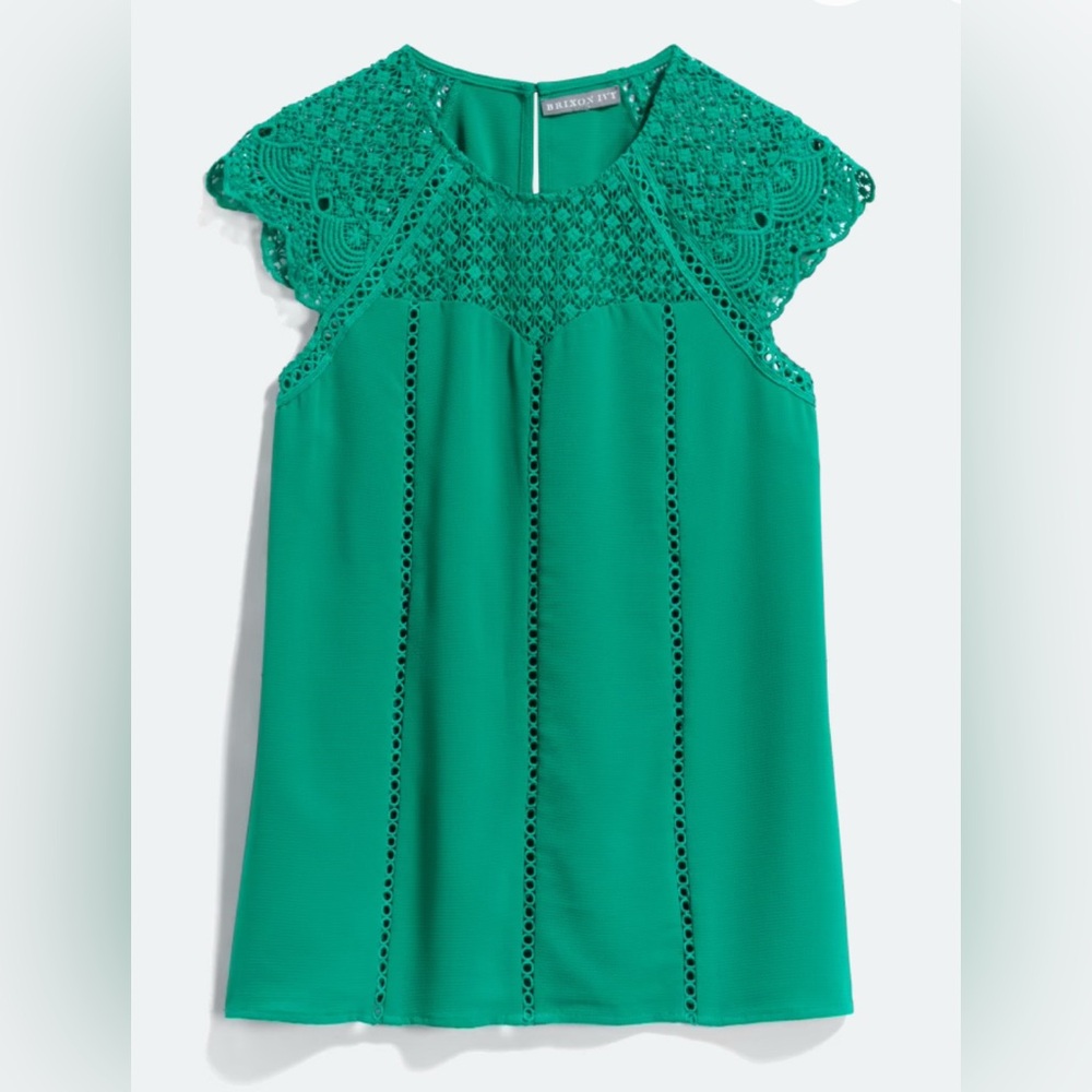 Brixon Ivy Tezi Crochet Neckline Blouse